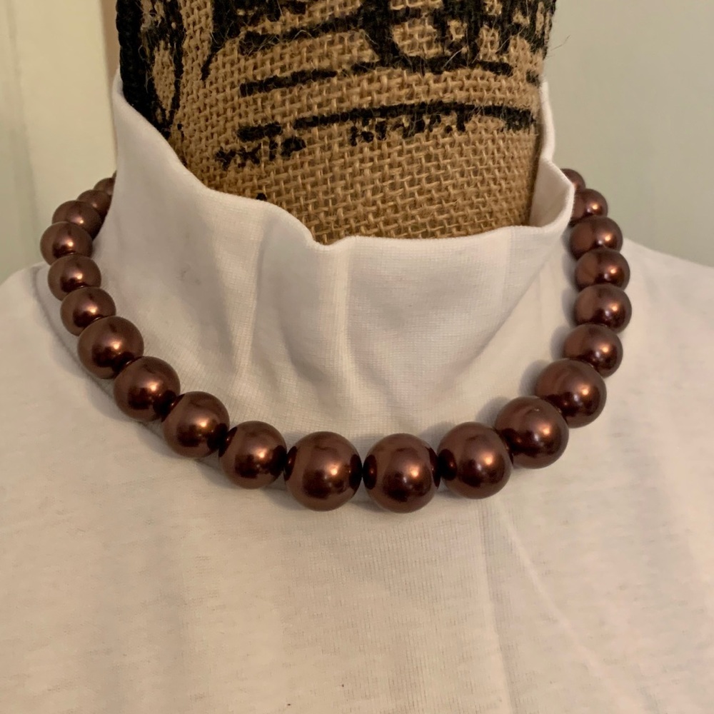 Bronze Metalic-look Beaded Necklace